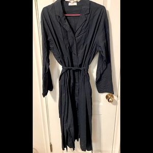 UNIQLO blue linen button down dress